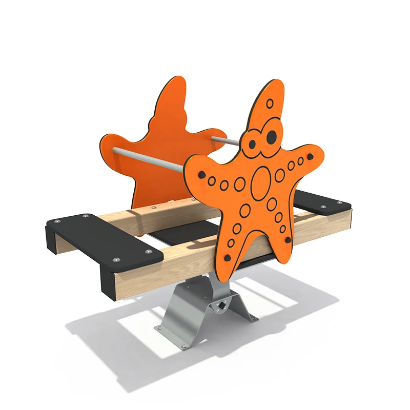 Commercial Playground Equipment PE Board Cartoon Style Children's Seesaw Outdoor Garden Game Toys