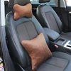 Coffee-colored headrest and lumbar support