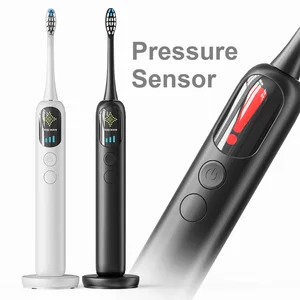 Electric Toothbrush Smart Toothbrush LCD Screen Pressure Sensor IPX8 Waterproof Teeth Whitening Sonic Electric Toothbrush