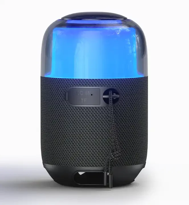 Free Sample RGB Mini Portable Speakers BT Wireless Party Boombox Speaker With Microphone
