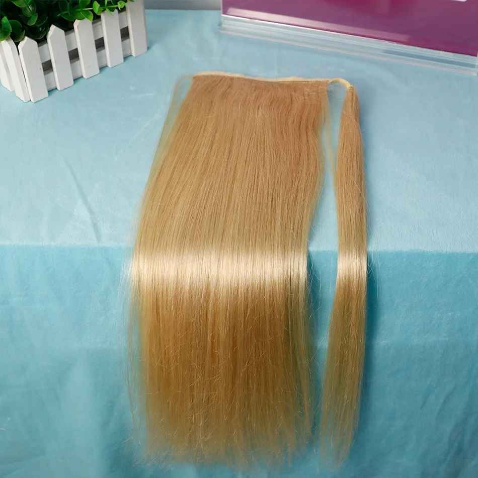 Brazilian Short Afro Kinky Raw Unprocessed Natural Human Gay Wrap Around Hair Extension 100g Full Clipin Ponytail Drawstring Wig