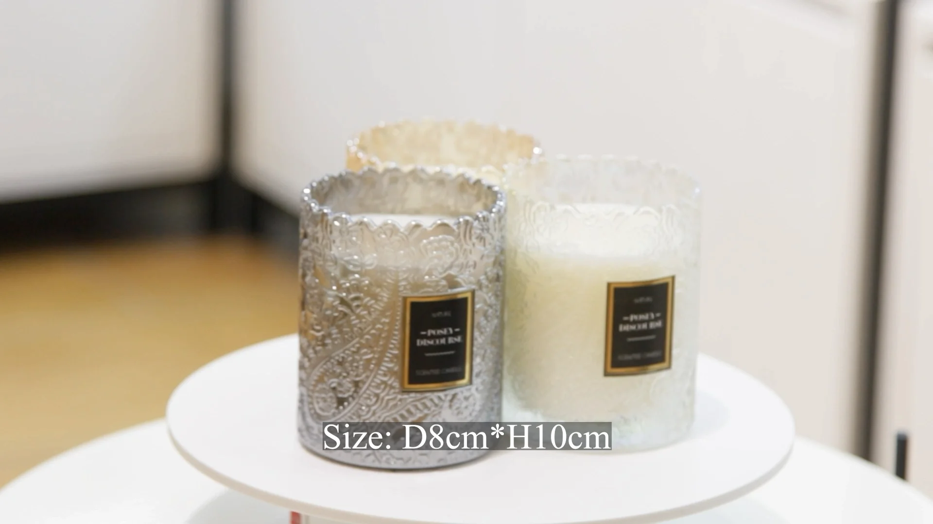Collection Aromatherapy Home Premium Wavy Edge Goldprinting Label Wick