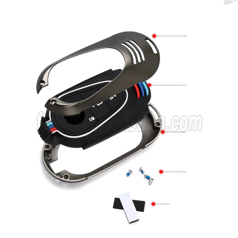 HIBEYO Smartkey - Custodia per Chiave Auto Adatta per Mercedes Classe C