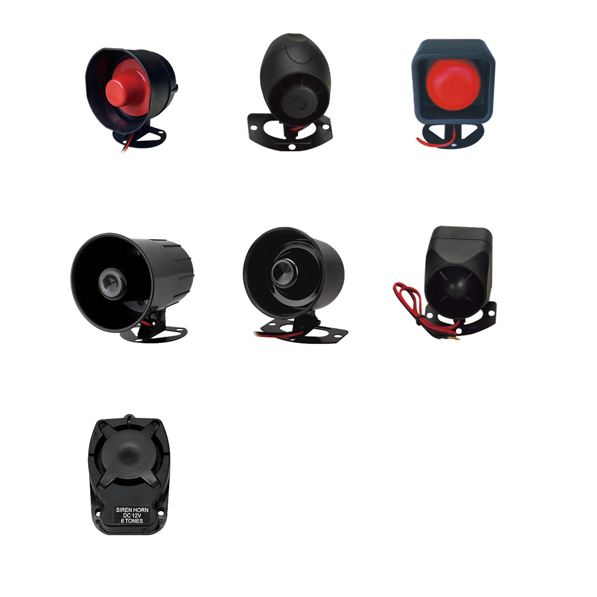 DC 12V 3 Tone Easy Car  Magic Car Siren Horn Speaker Color Optional Durable Auto 15 W 25 W Speaker Car Security Alarm