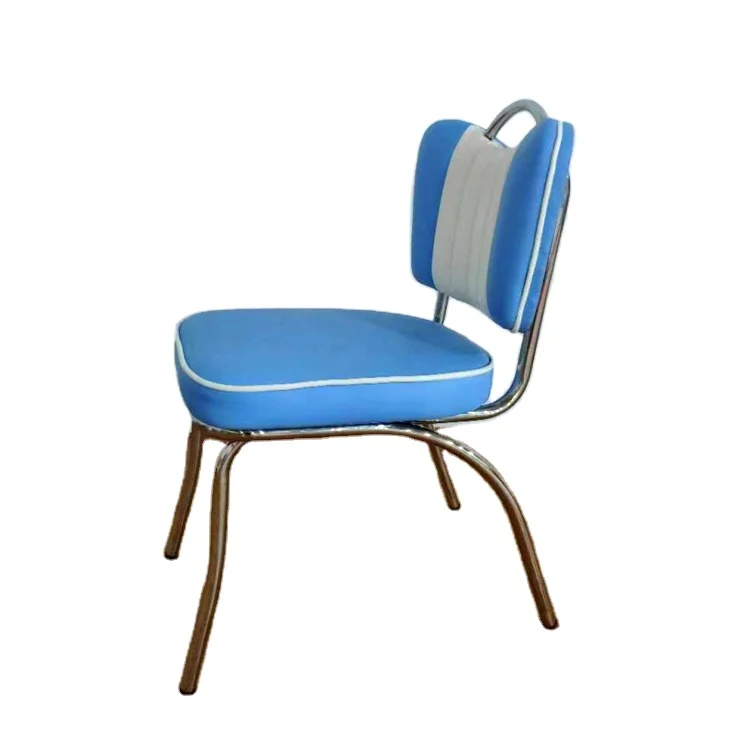 1950s Стиль Ретро американский винтажный промышленный обеденный металлический стул