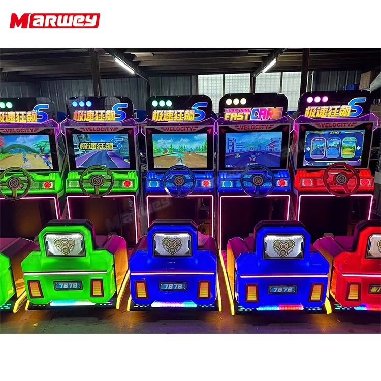 Coin Operated Video Gaming Arcade Game Center Simulator Car Racing Game ...