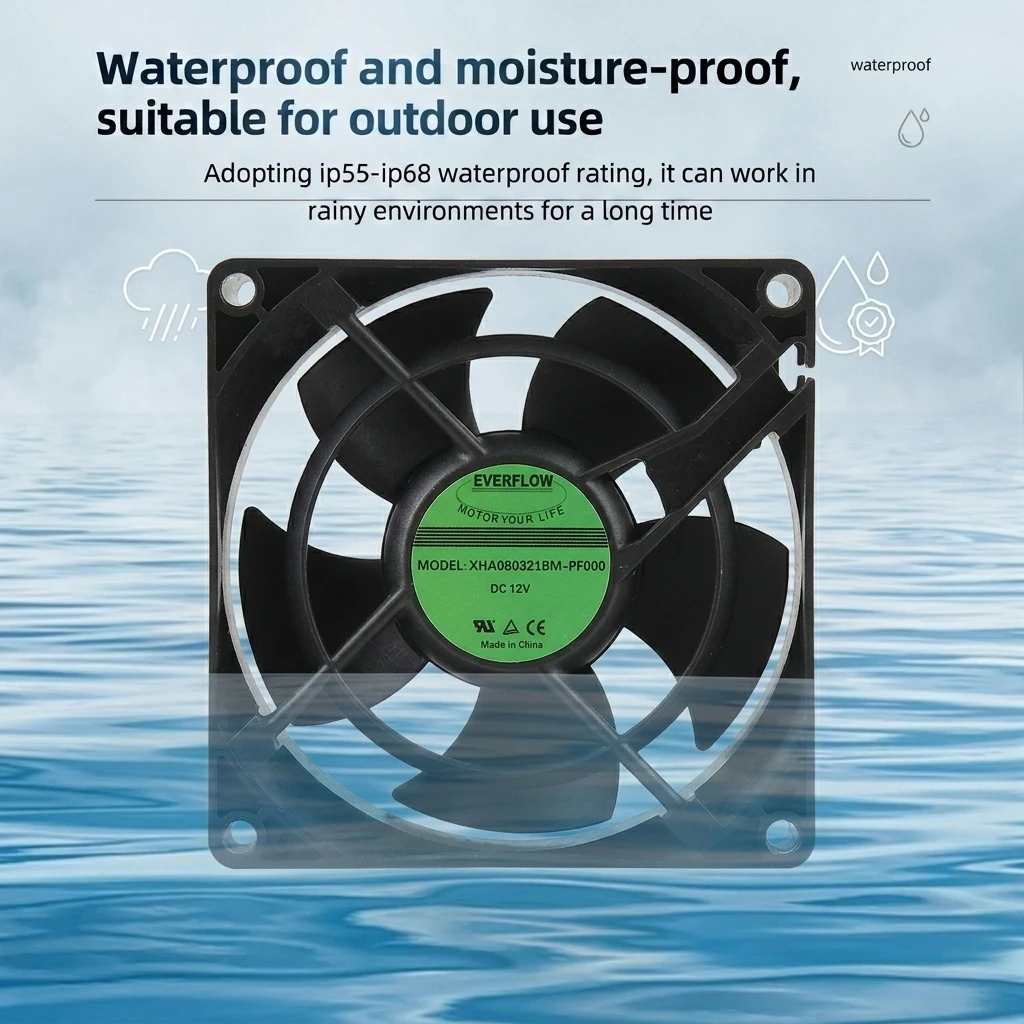 Cooler, Axial, 80*80*56mm, Brushless, 12V - detail 18