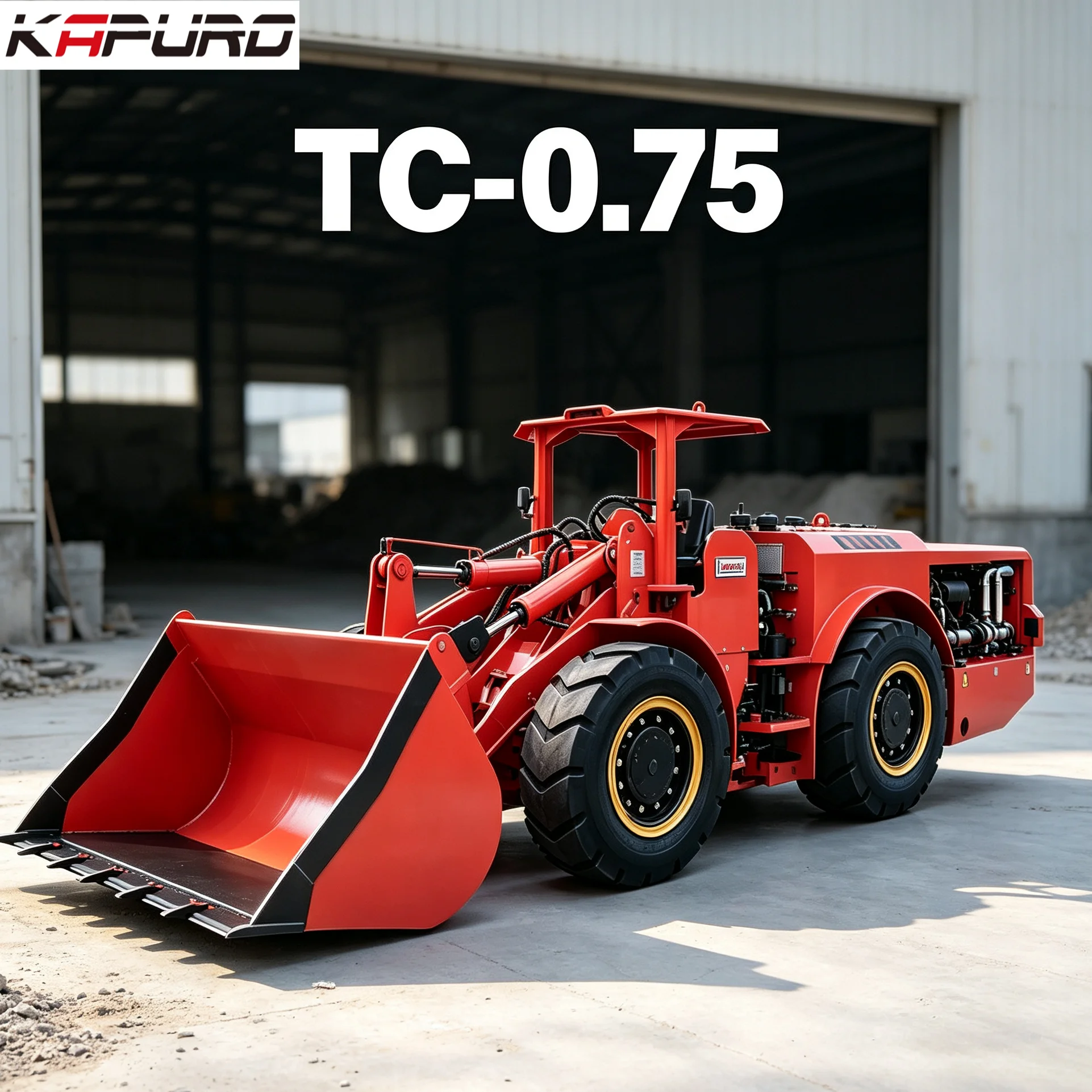 1.5T Diesel Underground Scooptram LHD Mining Loader 0.75m³ for Gold Copper Mine with 4WD Articulated Steering CE Certified