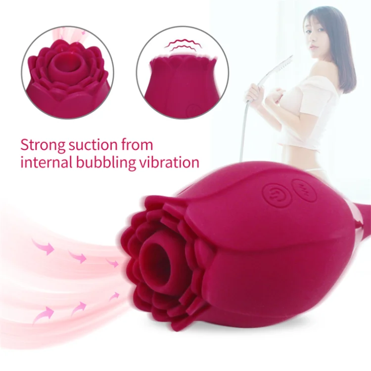 HAVEFUN Sex Toys the Rose Vibrator Clitoral G Spot 2 in 1 Rose Vibrator