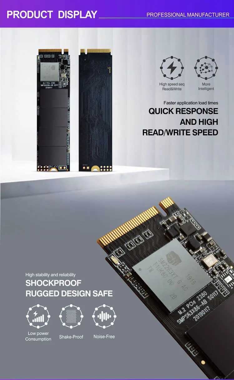 Wicgtyp High Quality 2280 Fast Speed NVMe SSD 512GB 1TB Solid  State Disk Hard Disk Drive for Laptop - Main Image