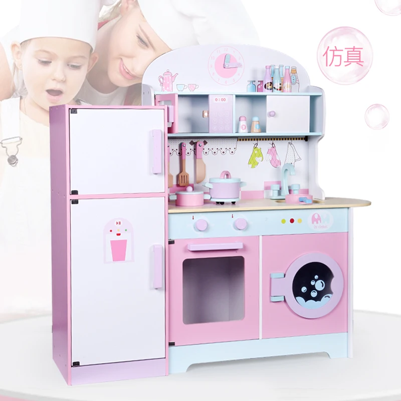 Girls pink store wooden kitchen