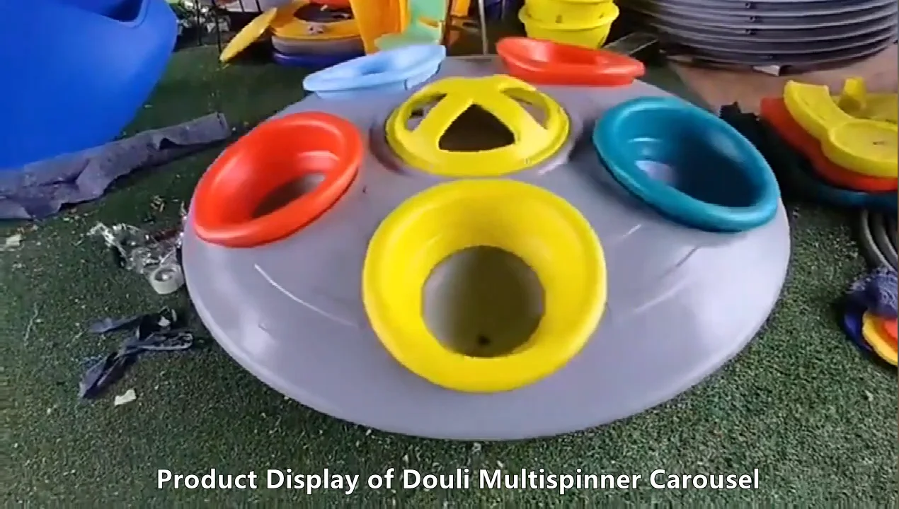 Douli Outdoor Flying Saucer Shaped Multispinner Carousel Playground ...