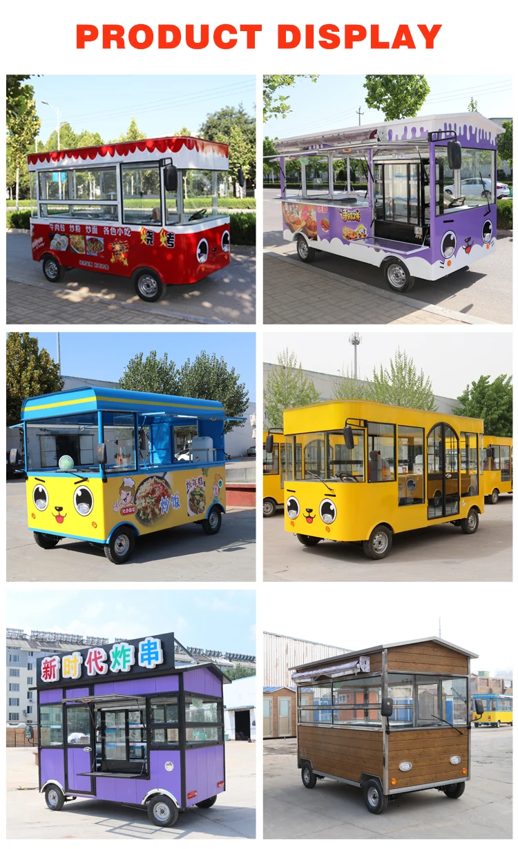 Outdoor Ice Cream Fast Food Truck Mobile Food Trucks With Snack Machine For Sale manufacture