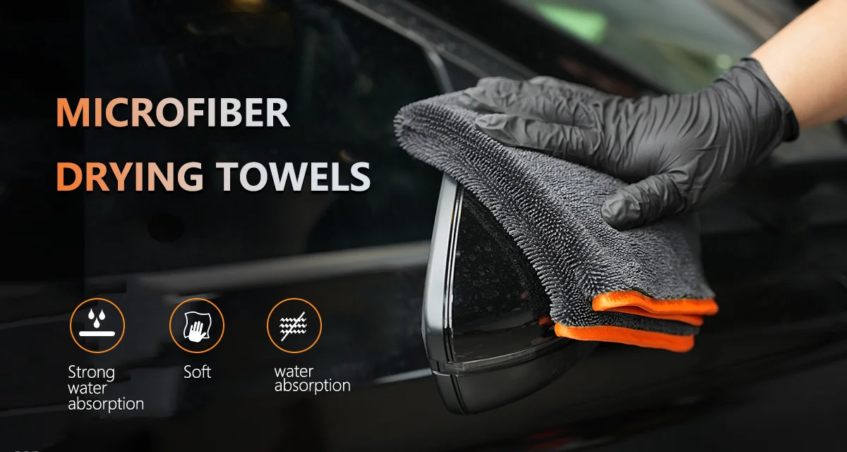 SPTA Microfiber Drying Towels Car Wash Microfiber Towel Car Care Auto Cleaning Drying Cloth