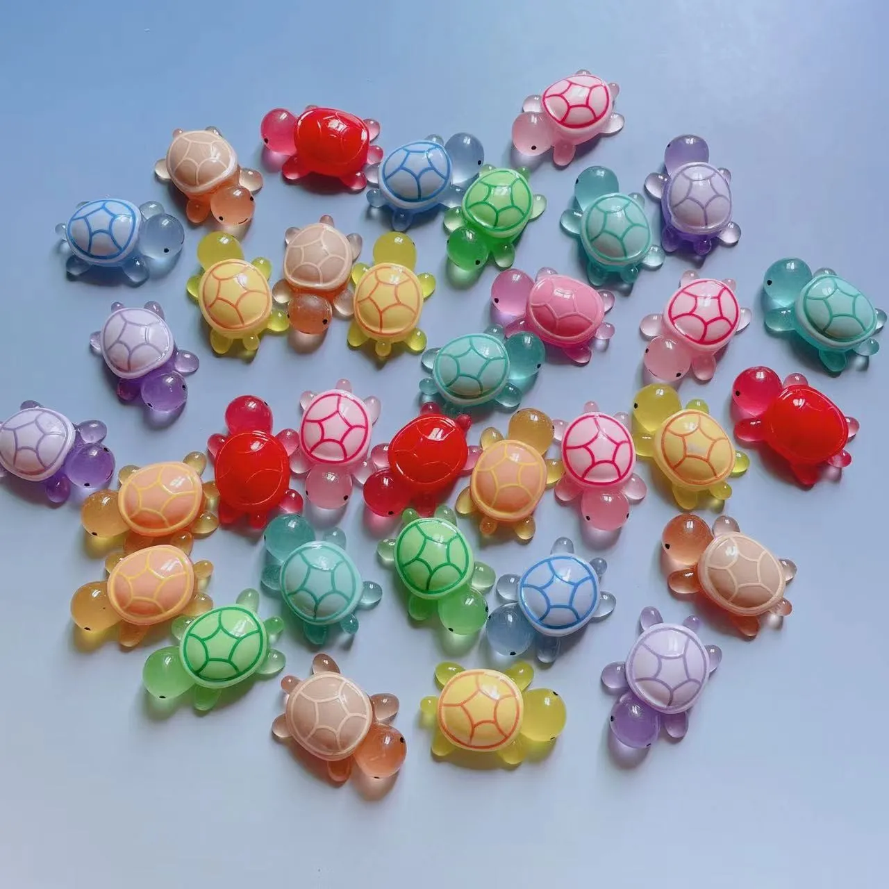 Luminous Mini Resin Turtles Glow in the Dark Hand-painted Lifelike ...