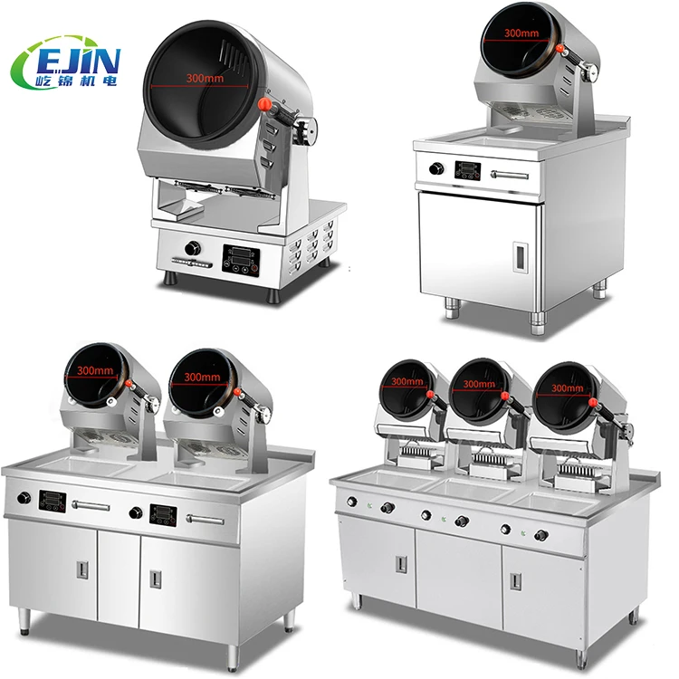 Restaurant Cooking Robot Cooker Chef Rotate Rotating Automated Wok Cooking Machine Induction Fry Fried Rice Machine