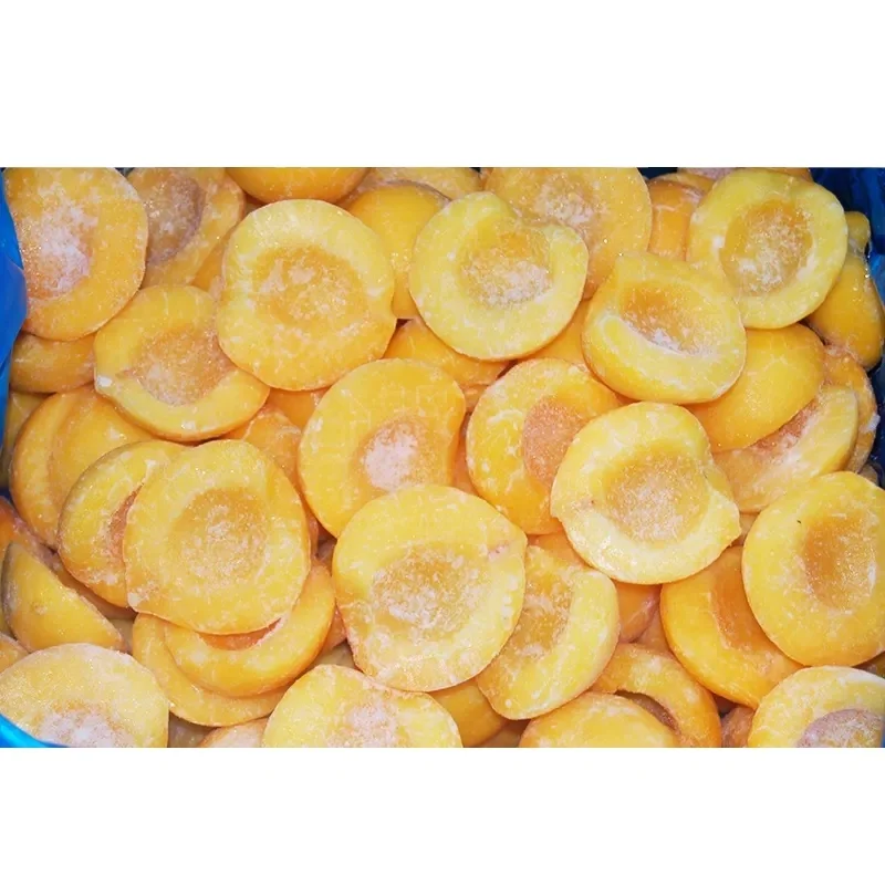 Hot Sell IQF Frozen Yellow Peach Half Slices Dices High Quality Sweet Yellow Peach