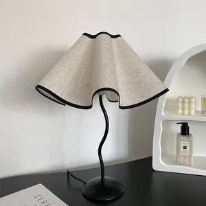Zeal Lighting Petal Umbrella Type Home Decoration Bedroom Hotel Restaurant Led Fabric Table Lamps