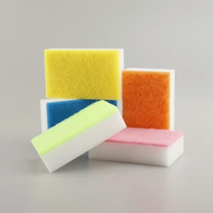 New Home and Kitchen Products Original Melamine Sponge with Scouring Pad Colors Sponge Daddys Sponge Green