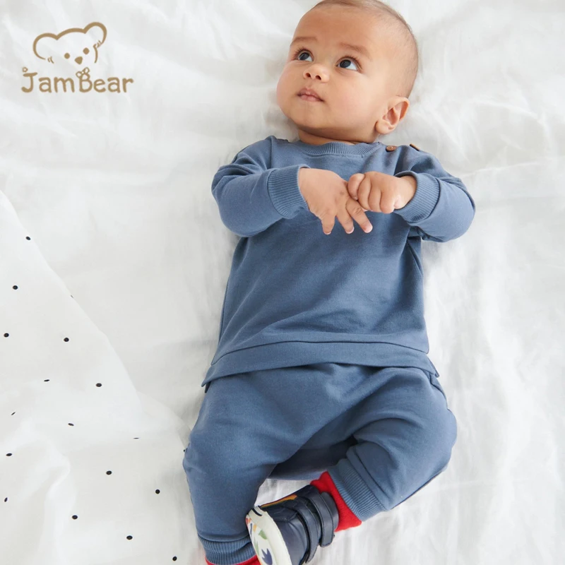 Jambear-ropa Interior De Algodón Orgánico Para Bebé,Conjunto De Sudadera Y  Pantalones De Chándal De Punto,Eco Orgánico - Buy Juguete Del Niño Conjunto  De Dos Piezas,Sostenible Niños Ropa Deportiva,Bebé Sin Capucha Sudadera Y