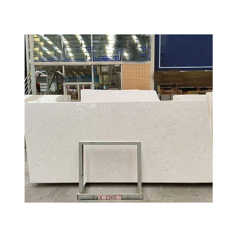 Modern Outdoor Decoration Beauty Nature Stone Flooring 2400mm*1200mm*18cm Crema Pearl Limestone Slab Travertine Outdoor Modern