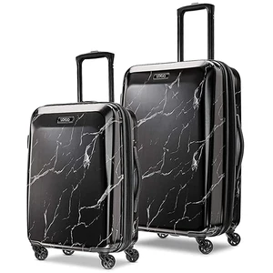 2021 New Hardside Expandable Luggage With Spinner Wheels, Black Marble, 3-Piece Set (20/24/28)