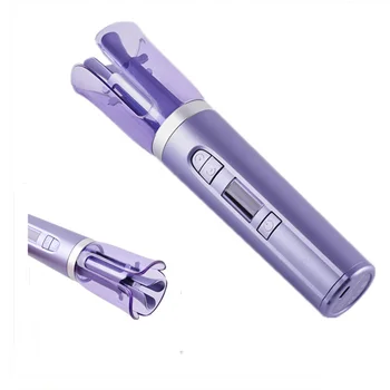 Luxury USB Rechargeable Battery Operated Hair Curling Portable Wireless Auto Hair Curl Iron for Hair Beauty