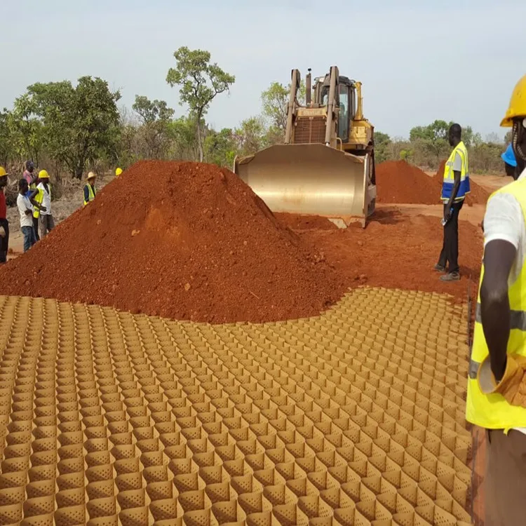 HDPE geocell ground stabilisation grid, 50–250mm