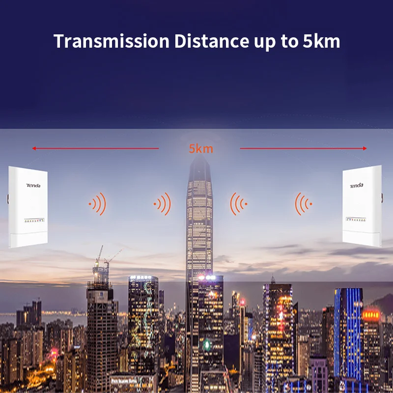 Tenda OS3 5.8GHz AC867 Long Range Outdoor CPE, 12dBi, 5km+Point to Point Wireless Bridge