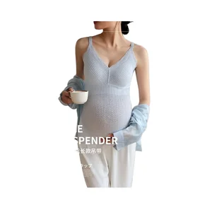 High Quality Front Closure Maternity Nursing Tank Top Long Lace Halter Postpartum Breastfeeding Nursing Bra