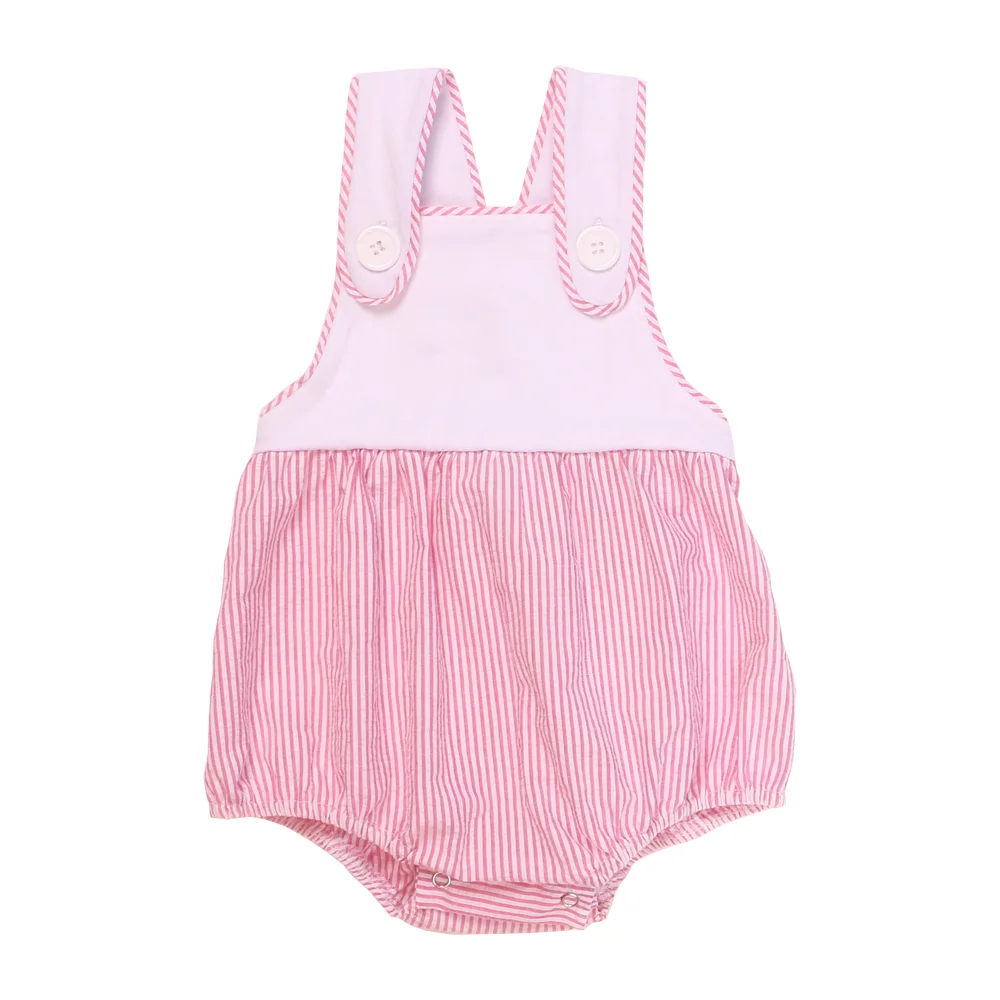 Wholesale Blank Clothes Baby Bubble Romper New Born Seersucker Fabric