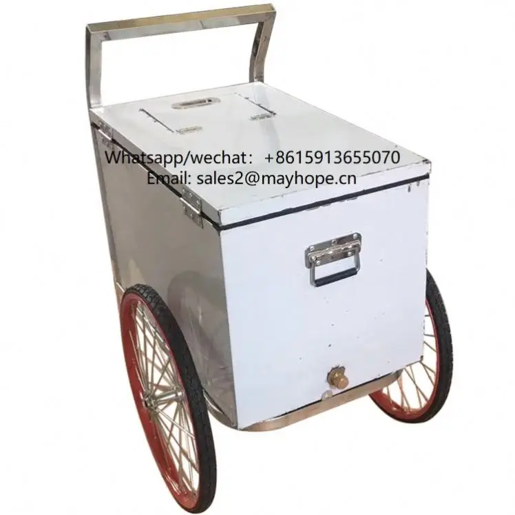 Popsicle Ice Cream Cart 3 Wheel Cold Drink Cooler Freezer Bicycle