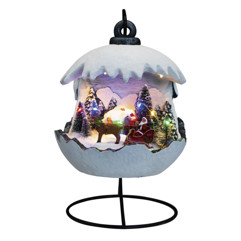 Price snow Set Christmas party Cafe selling gondola Glow men factory sell package bounce Christmas village resin