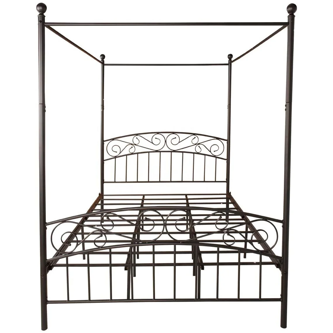 Full Queen Size European Style Canopy Bed Frame With Two Headboards For Bedroom Furniture Buy Full Queen Size Canopy Bed Metal Tube Bed Frame For Bedroom Use Ornate European Style Canopy Bed