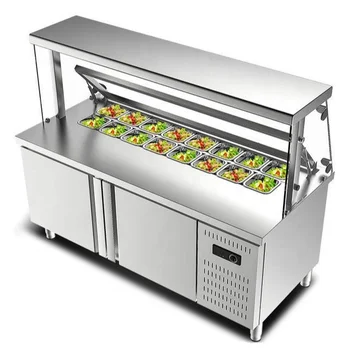 China made food grade no 1 salad bar refrigerator commercial salad bar counter top refrigerator
