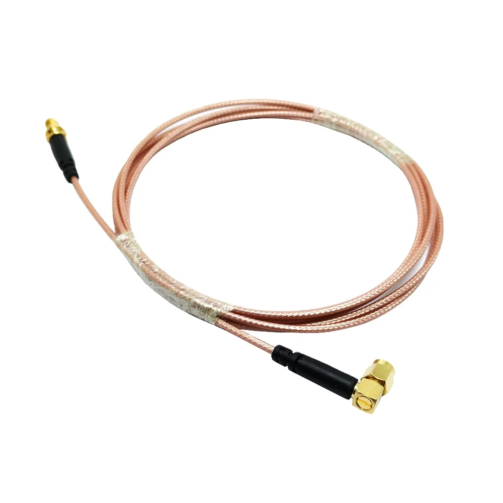50-Ohm-Pigtail, 2 m lang, mit SMA-Frau-Durchsteckbuchse auf SMA-Mann-Stecker im rechten Winkel für RG316-Kabelbaugruppen zur Kommunikation