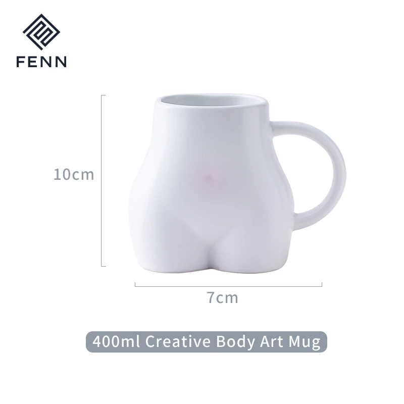 product fenn stylish body shaped artistic design wholesale ceramic mug custom porcelain dinnerware matte white mug personalized for gift-57