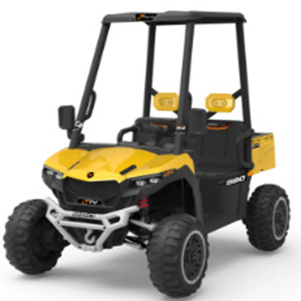 New Children Electric Ride-On Car with Remote Control Four Wheel Drive Rechargeable Double Seat Beach Metal Construction