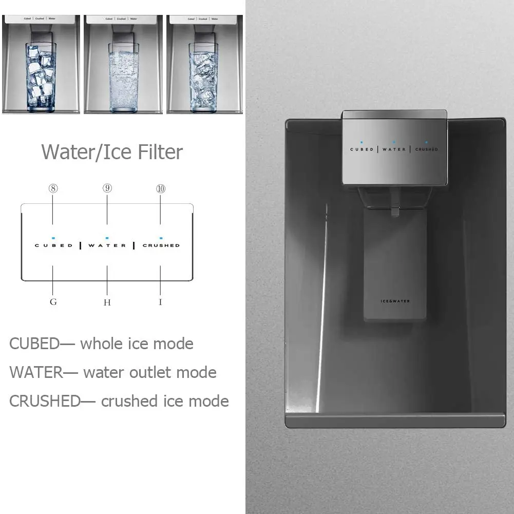 Side By Side Refrigerator And Freezer With Water Dispenser Ice Maker - Buy  Side By Side Refrigerator And Freezer With Water Dispenser Ice Maker  Product on