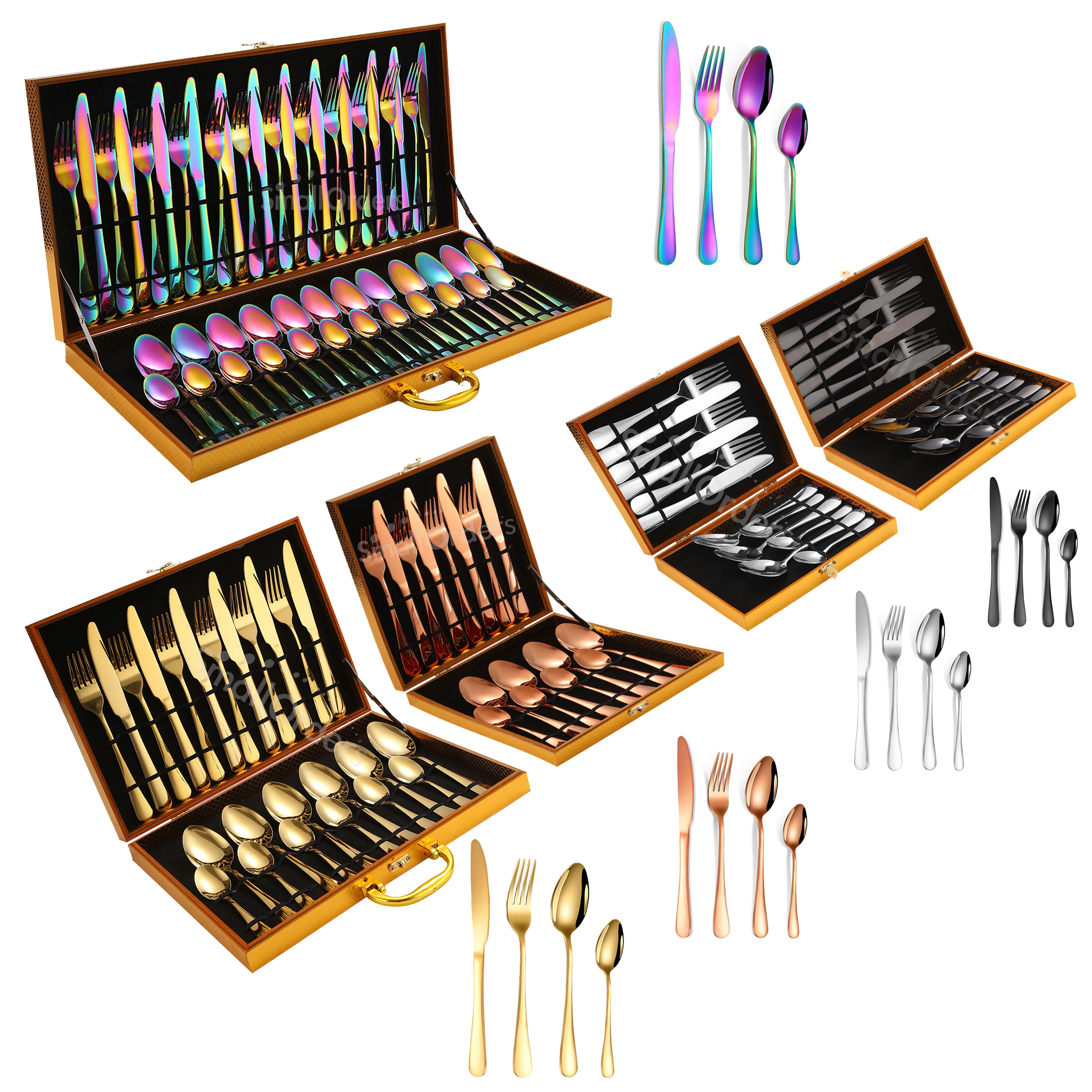 Luxury stainless steel flatware promotional corporate business gifts gift set sets item 2024 new product ideas novelties 2024