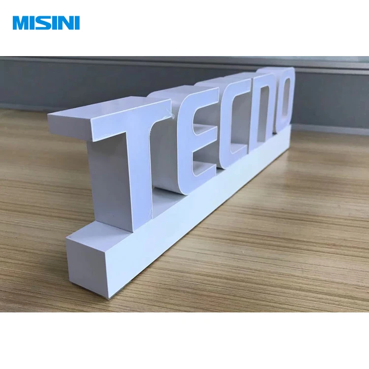 Customized Desktop Led Channel Letters Led Sign Counter Advertising Luminous Signs for TECNO Mobile Sale LED SIGN