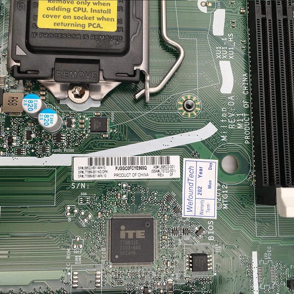 HP TPC-F125-SF 280 Pro G4 SFF デスクトップマザーボード L69522-601