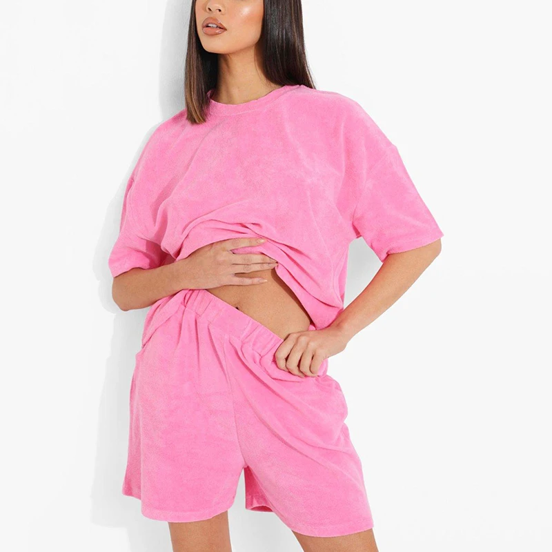 Oversized Check Towelling T-shirt