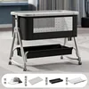 Matelas en alliage d'aluminium noir, moustiquaire, panier de rangement, cha
