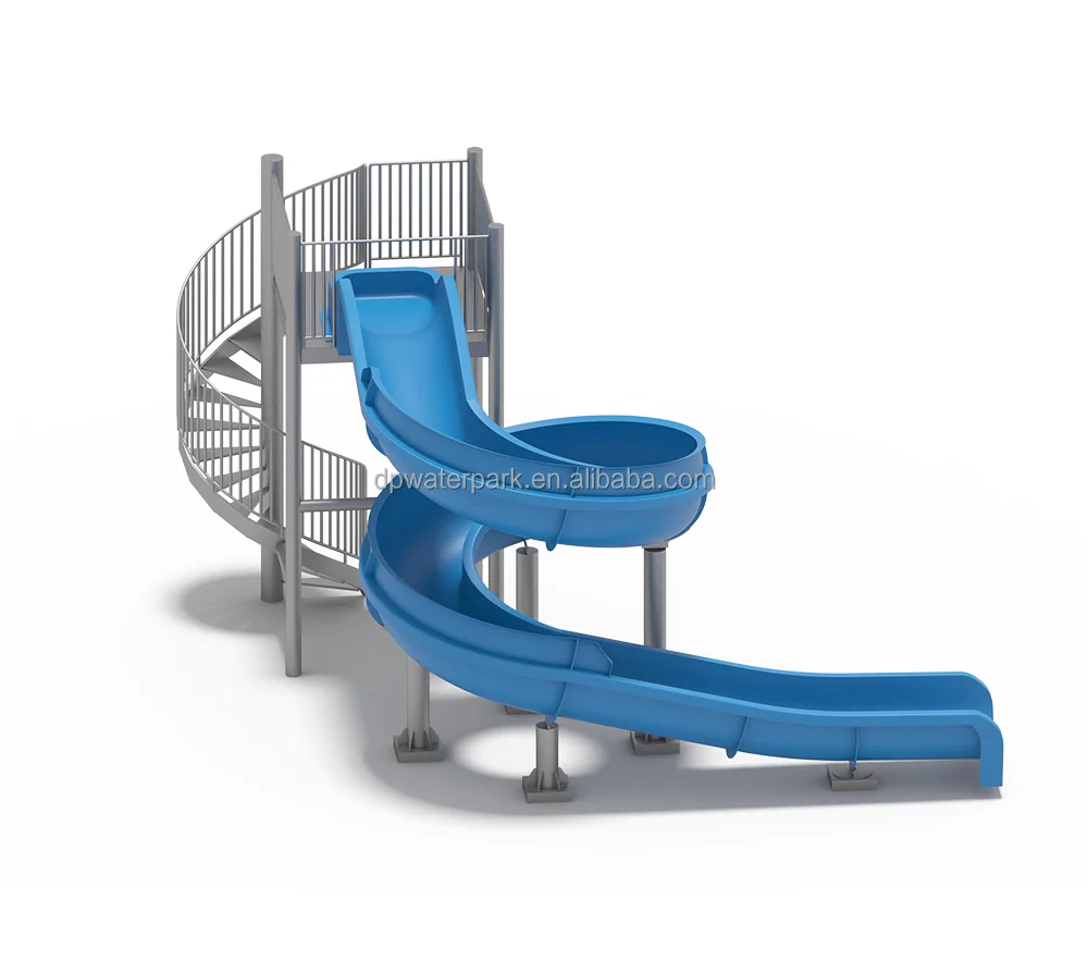 Customized 2.3 Meter High Small Fiberglass Swimming Pool Slide for Home and Private Pool