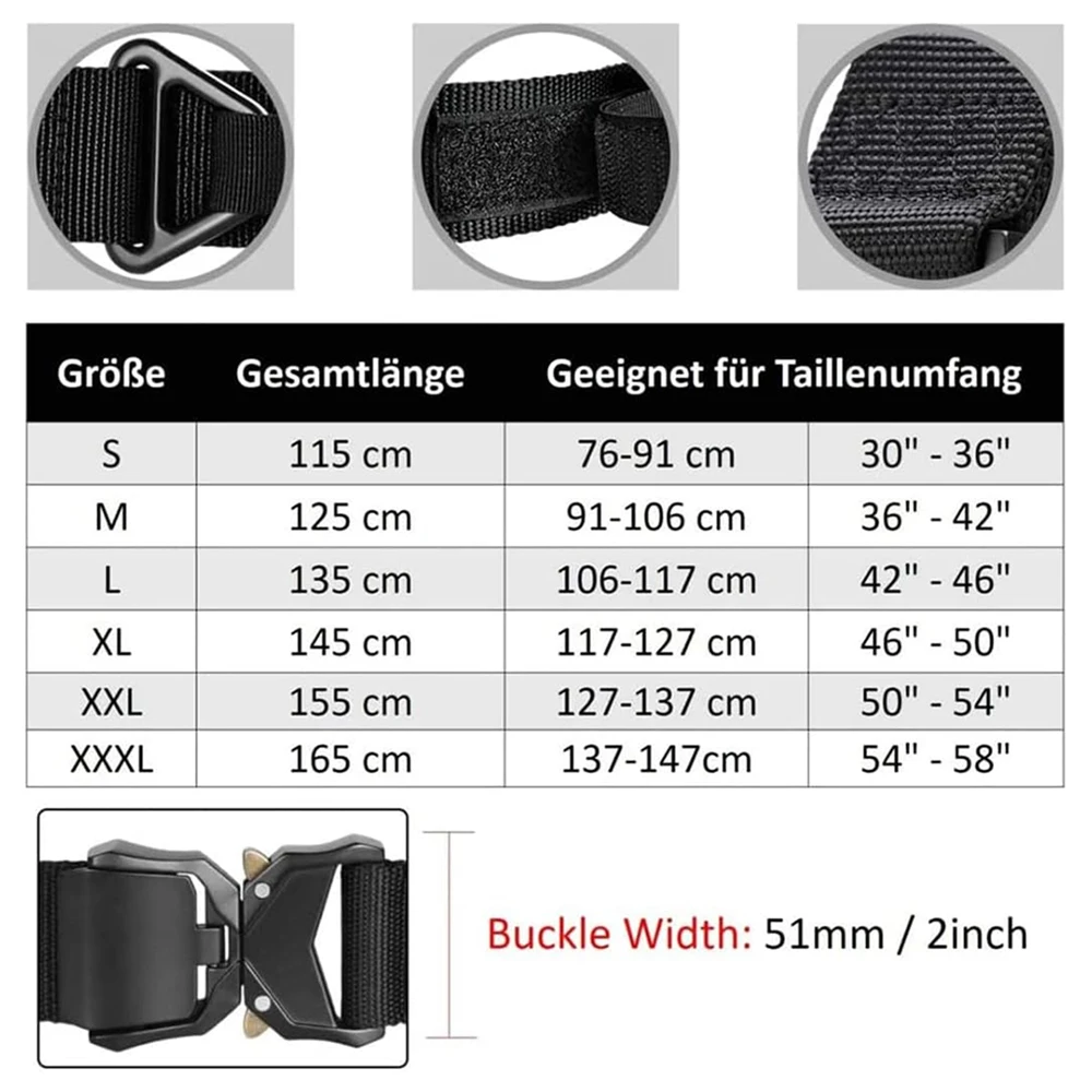 Wholesale Sports Training Tactical Belt Durable Waterproof Men Adjustable Training Nylon Work Heavy Duty Belt