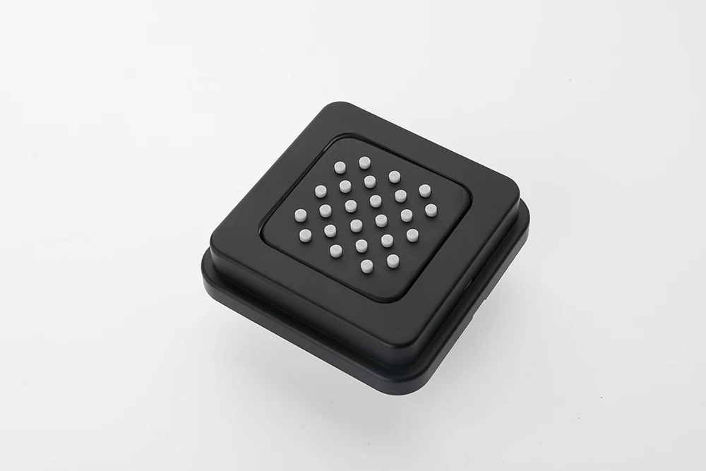 Black Embedded Wall-Mounted Shower Set, Hot and Cold Rotary Switch ...