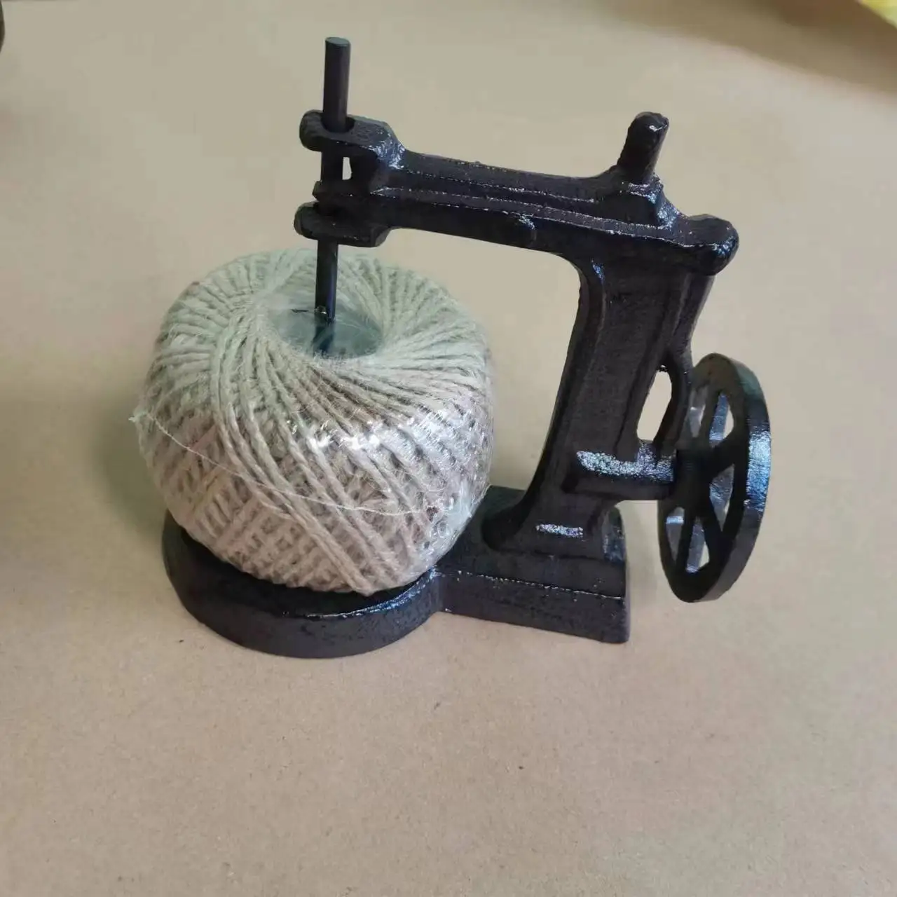 Antique Cast Iron Sewing Machine Jute Twine Holder Vintage String