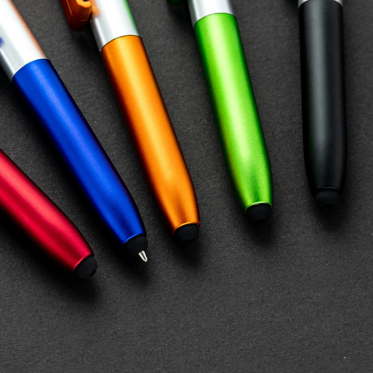Multi Functional Phone Holder Plastic Pen LED Folding Lamp Pen Advertising Gift 4-in-1 Capacitive Touch Screen Ballpoint Pen