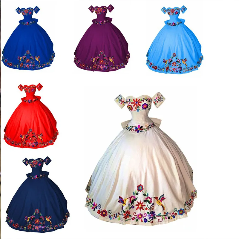Customized Mexican Charro Quinceanera Dresses - Elegant & Colorful